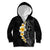 Black Tropical Plumeria With Galaxy Polynesian Art Kid Hoodie