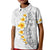 White Tropical Plumeria With Galaxy Polynesian Art Kid Polo Shirt