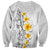 White Tropical Plumeria With Galaxy Polynesian Art Sweatshirt