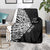 New Zealand Silver Fern Rugby Custom Blanket Maori Koru Go Black Fern - Polynesian Pride