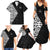 New Zealand Silver Fern Rugby Custom Family Matching Summer Maxi Dress and Hawaiian Shirt Maori Koru Go Black Fern - Polynesian Pride