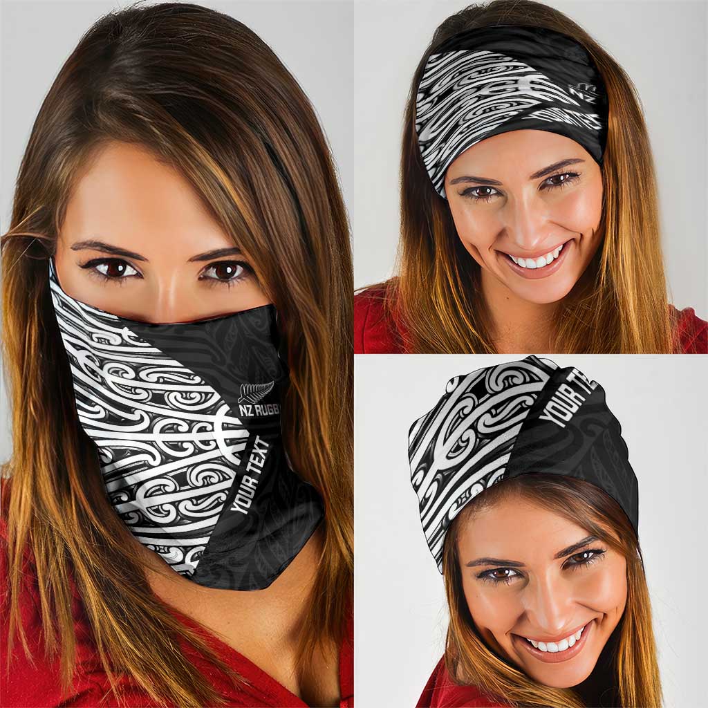 New Zealand Silver Fern Rugby Neck Gaiter Maori Koru Go Black Fern LT14