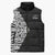 New Zealand Silver Fern Rugby Custom Sleeveless Puffer Jacket Maori Koru Go Black Fern - Polynesian Pride