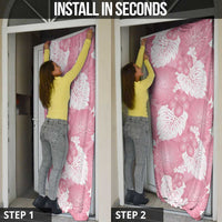 Pink Aloha Hawaii Door Cover Monstera Hibiscus Plumeria Seamless Vibes - Polynesian Pride