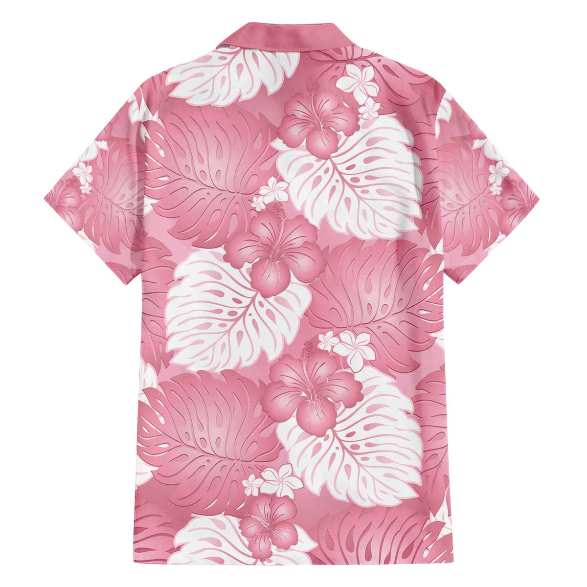 Pink Aloha Hawaii Family Matching Off The Shoulder Long Sleeve Dress and Hawaiian Shirt Monstera Hibiscus Plumeria Seamless Vibes LT14 - Polynesian Pride