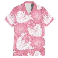 Pink Aloha Hawaii Family Matching Off Shoulder Maxi Dress and Hawaiian Shirt Monstera Hibiscus Plumeria Seamless Vibes - Polynesian Pride