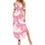 Pink Aloha Hawaii Family Matching Summer Maxi Dress and Hawaiian Shirt Monstera Hibiscus Plumeria Seamless Vibes - Polynesian Pride