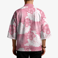 Pink Aloha Hawaii Kimono Monstera Hibiscus Plumeria Seamless Vibes - Polynesian Pride