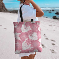 Pink Aloha Hawaii Tote Bag Monstera Hibiscus Plumeria Seamless Vibes - Polynesian Pride