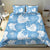 Blue Aloha Hawaii Bedding Set Monstera Hibiscus Plumeria Seamless Vibes - Polynesian Pride