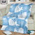 Blue Aloha Hawaii Blanket Monstera Hibiscus Plumeria Seamless Vibes - Polynesian Pride