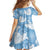 Blue Aloha Hawaii Family Matching Summer Maxi Dress and Hawaiian Shirt Monstera Hibiscus Plumeria Seamless Vibes - Polynesian Pride