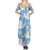 Blue Aloha Hawaii Family Matching Summer Maxi Dress and Hawaiian Shirt Monstera Hibiscus Plumeria Seamless Vibes - Polynesian Pride