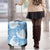 Blue Aloha Hawaii Luggage Cover Monstera Hibiscus Plumeria Seamless Vibes - Polynesian Pride