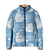 Blue Aloha Hawaii Padded Jacket Monstera Hibiscus Plumeria Seamless Vibes - Polynesian Pride