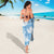 Blue Aloha Hawaii Sarong Monstera Hibiscus Plumeria Seamless Vibes - Polynesian Pride