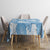 Blue Aloha Hawaii Tablecloth Monstera Hibiscus Plumeria Seamless Vibes - Polynesian Pride