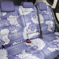 Purple Aloha Hawaii Back Car Seat Cover Monstera Hibiscus Plumeria Seamless Vibes - Polynesian Pride