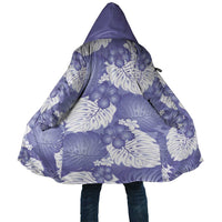 Purple Aloha Hawaii Cloak Monstera Hibiscus Plumeria Seamless Vibes - Polynesian Pride