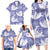 Purple Aloha Hawaii Family Matching Long Sleeve Bodycon Dress and Hawaiian Shirt Monstera Hibiscus Plumeria Seamless Vibes - Polynesian Pride