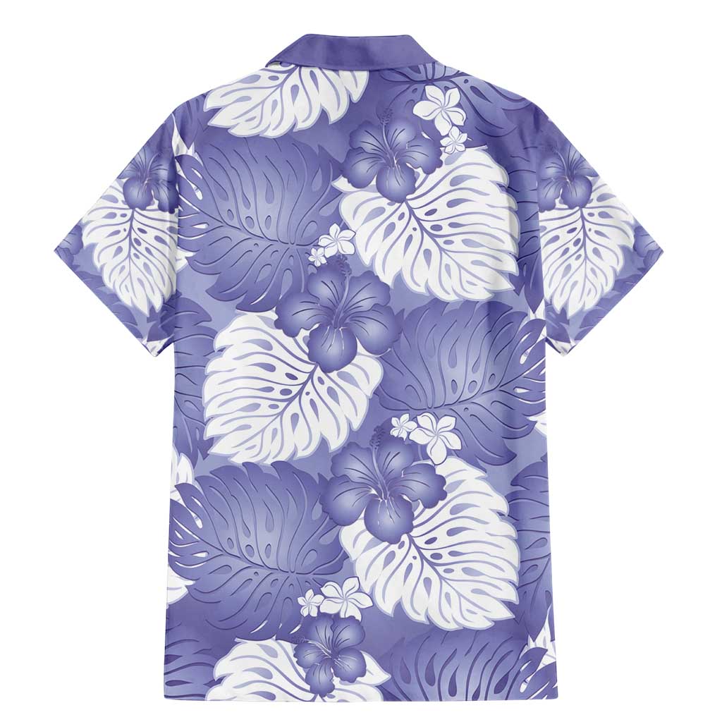 Purple Aloha Hawaii Family Matching Mermaid Dress and Hawaiian Shirt Monstera Hibiscus Plumeria Seamless Vibes - Polynesian Pride