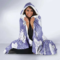 Purple Aloha Hawaii Hooded Blanket Monstera Hibiscus Plumeria Seamless Vibes LT14 - Polynesian Pride