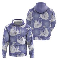 Purple Aloha Hawaii Hoodie Monstera Hibiscus Plumeria Seamless Vibes - Polynesian Pride