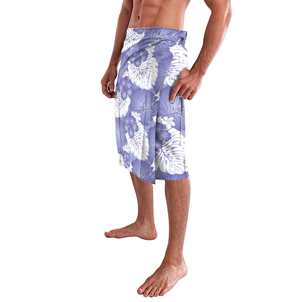 Purple Aloha Hawaii Lavalava Monstera Hibiscus Plumeria Seamless Vibes - Polynesian Pride
