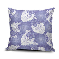 Purple Aloha Hawaii Pillow Cover Monstera Hibiscus Plumeria Seamless Vibes - Polynesian Pride