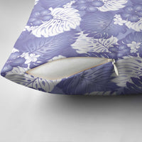 Purple Aloha Hawaii Pillow Cover Monstera Hibiscus Plumeria Seamless Vibes - Polynesian Pride
