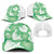 Green Aloha Hawaii Baseball Net Cap Monstera Hibiscus Plumeria Seamless Vibes - Polynesian Pride