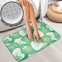 Green Aloha Hawaii Bathroom Set Monstera Hibiscus Plumeria Seamless Vibes - Polynesian Pride