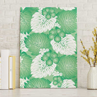 Green Aloha Hawaii Canvas Wall Art Monstera Hibiscus Plumeria Seamless Vibes LT14 Without Frame Green - Polynesian Pride