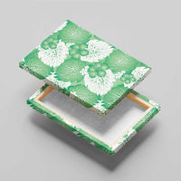 Green Aloha Hawaii Canvas Wall Art Monstera Hibiscus Plumeria Seamless Vibes LT14 - Polynesian Pride