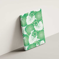 Green Aloha Hawaii Canvas Wall Art Monstera Hibiscus Plumeria Seamless Vibes LT14 - Polynesian Pride