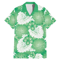 Green Aloha Hawaii Family Matching Mermaid Dress and Hawaiian Shirt Monstera Hibiscus Plumeria Seamless Vibes - Polynesian Pride