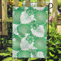 Green Aloha Hawaii Garden Flag Monstera Hibiscus Plumeria Seamless Vibes - Polynesian Pride
