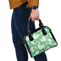 Green Aloha Hawaii Shoulder Handbag Monstera Hibiscus Plumeria Seamless Vibes - Polynesian Pride