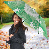 Green Aloha Hawaii Umbrella Monstera Hibiscus Plumeria Seamless Vibes - Polynesian Pride