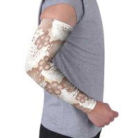 Mocha Mousse Aloha Hawaii Arm Sleeves Monstera Hibiscus Plumeria Seamless Vibes - Polynesian Pride