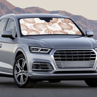 Mocha Mousse Aloha Hawaii Auto Sun Shade Monstera Hibiscus Plumeria Seamless Vibes - Polynesian Pride