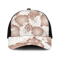 Mocha Mousse Aloha Hawaii Baseball Net Cap Monstera Hibiscus Plumeria Seamless Vibes - Polynesian Pride