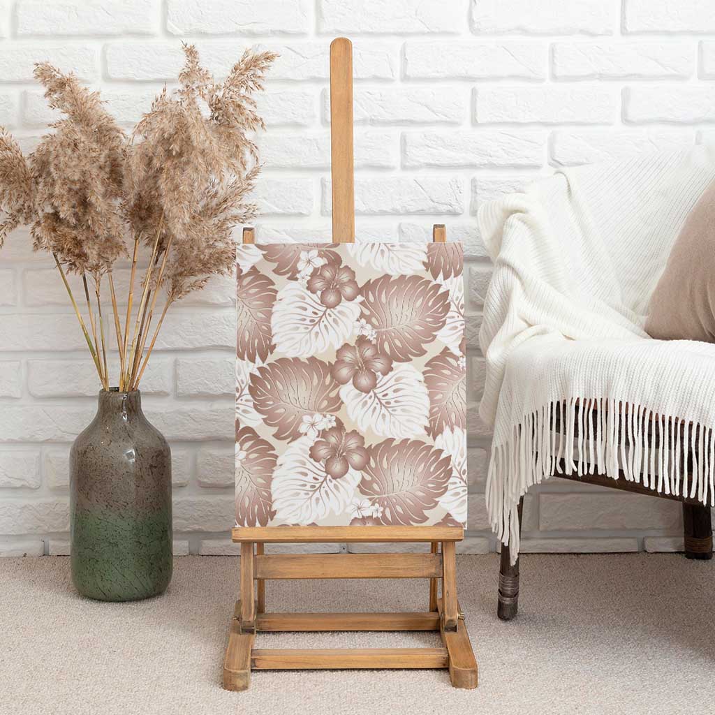 Mocha Mousse Aloha Hawaii Canvas Wall Art Monstera Hibiscus Plumeria Seamless Vibes LT14 - Polynesian Pride