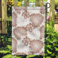 Mocha Mousse Aloha Hawaii Garden Flag Monstera Hibiscus Plumeria Seamless Vibes - Polynesian Pride