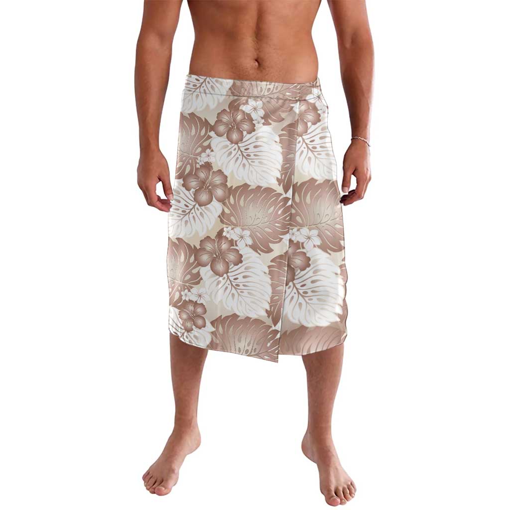 Mocha Mousse Aloha Hawaii Lavalava Monstera Hibiscus Plumeria Seamless Vibes - Polynesian Pride