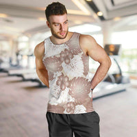 Mocha Mousse Aloha Hawaii Men Tank Top Monstera Hibiscus Plumeria Seamless Vibes LT14 Mocha Mousse - Polynesian Pride