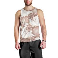 Mocha Mousse Aloha Hawaii Men Tank Top Monstera Hibiscus Plumeria Seamless Vibes LT14 - Polynesian Pride