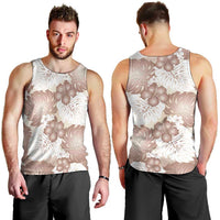Mocha Mousse Aloha Hawaii Men Tank Top Monstera Hibiscus Plumeria Seamless Vibes LT14 - Polynesian Pride