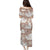 Mocha Mousse Aloha Hawaii Puletasi Monstera Hibiscus Plumeria Seamless Vibes - Polynesian Pride