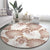 Mocha Mousse Aloha Hawaii Round Carpet Monstera Hibiscus Plumeria Seamless Vibes - Polynesian Pride